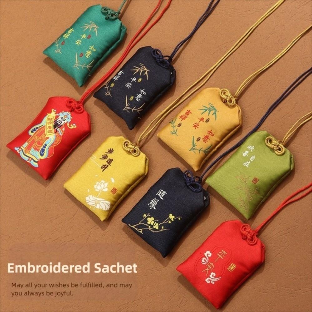 New Classic Japanese Prayer Lucky Charm Fortune Omamori Pray Embroidered Sachets Health Beauty Chinese Pendant Bag Accessories