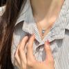 Collier en cristal naturel texture argent S925 tête de fermoir goutte d'eau chaîne de clavicule pour filles bijoux cadeau polyvalent haut de gamme niche non décolorant