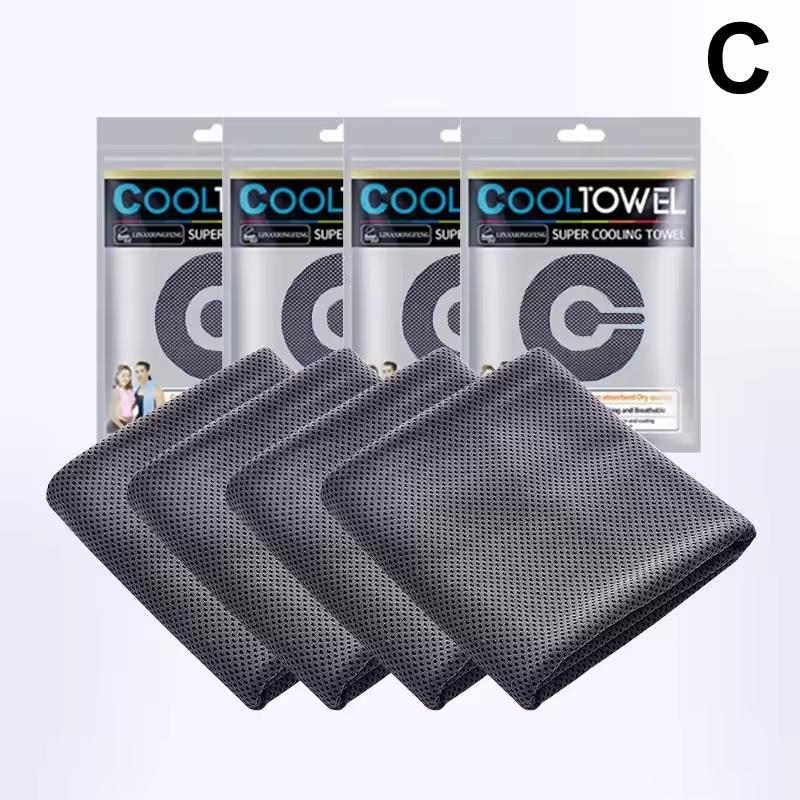 4pcs Cooling Towels (35.4 * 11.8 Inches), Soft Breathable Sports Towel For Outdoor, Gym, Yoga, Exercise, Camping, Fitness, Runni