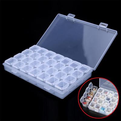 New Plastic Clear Beads Case Storage Box Nails Rhinestones Organizer Jewelry