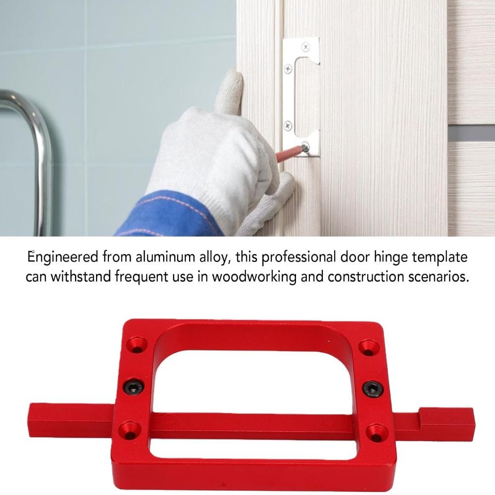 Drill Bit Included Door Hinge Jig Aluminum Alloy Hinge Template Hinge Mortise Template  Woodworking