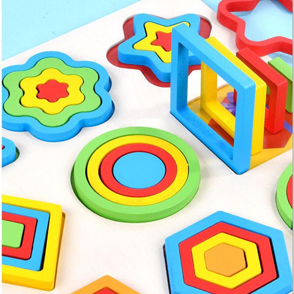Baby Puzzle Toddler Puzzles Geometric Activities Games For Learning Development Preschool Education Kindergartens Kids Boys