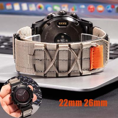 NEW 22/26mm Nylon Strap For Garmin Fenix 8 E 5 5X 6X 6 7 7X Pro/TACTIX/Mk2 Mk2i G1/Enduro 2 3 Sport Bracelet Quick Fit Watchband