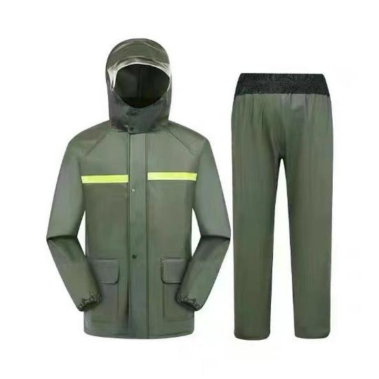 Heavy-Duty Full-Body Rainproof Raincoat & Pants Set for Construction, Riding, and Tea Picking
