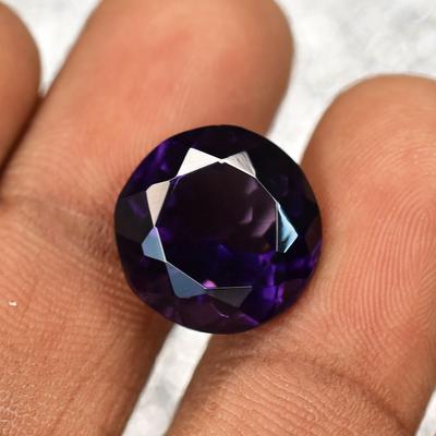 Natural Purple Tanzanite Loose Gemstone Round Cut 13x13mm for Jewelry Making and Gem Collections