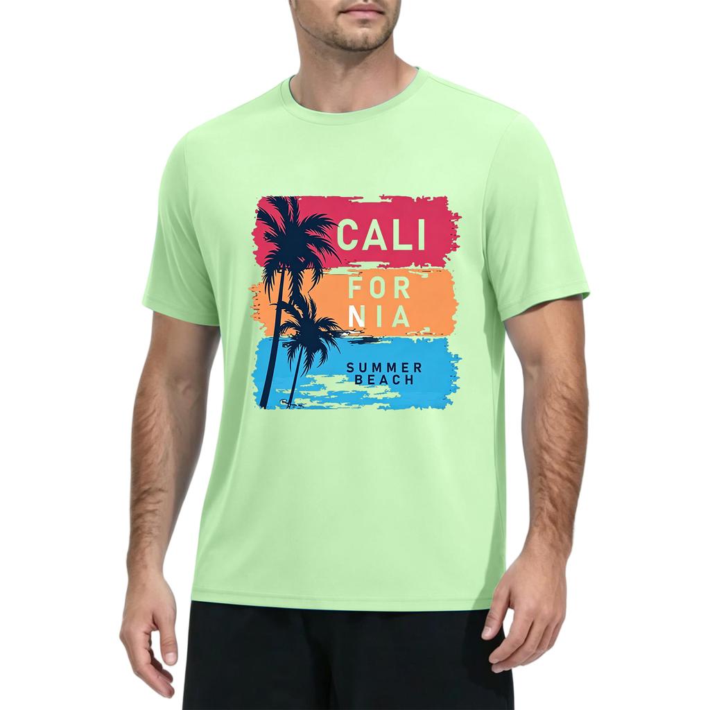 Men's Quick Dry Short Sleeve T Shirt Lightweight Breathable Athletic Tee for Outdoor Sports Fishing Gym Workout Summer Wear