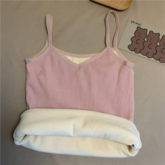 Autumn/Winter Velvet-Lined Thick Ribbed Vest: Warm, Slim-Fit Layered Muscle Tank