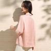 Elegant Chinese Style Summer T-shirt for Middle-aged and Elderly Women: Dignified Seven-point Sleeve Loose Top