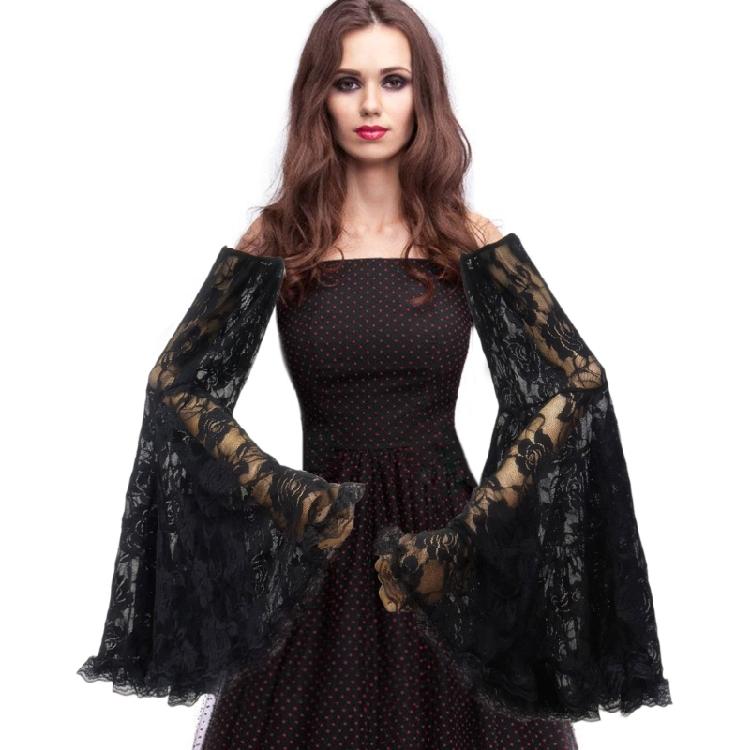 Lightweight Mesh Gothic Gloves Elbow Length Lace Arm Sleeves Women Costume Accessories Halloween Outfit
