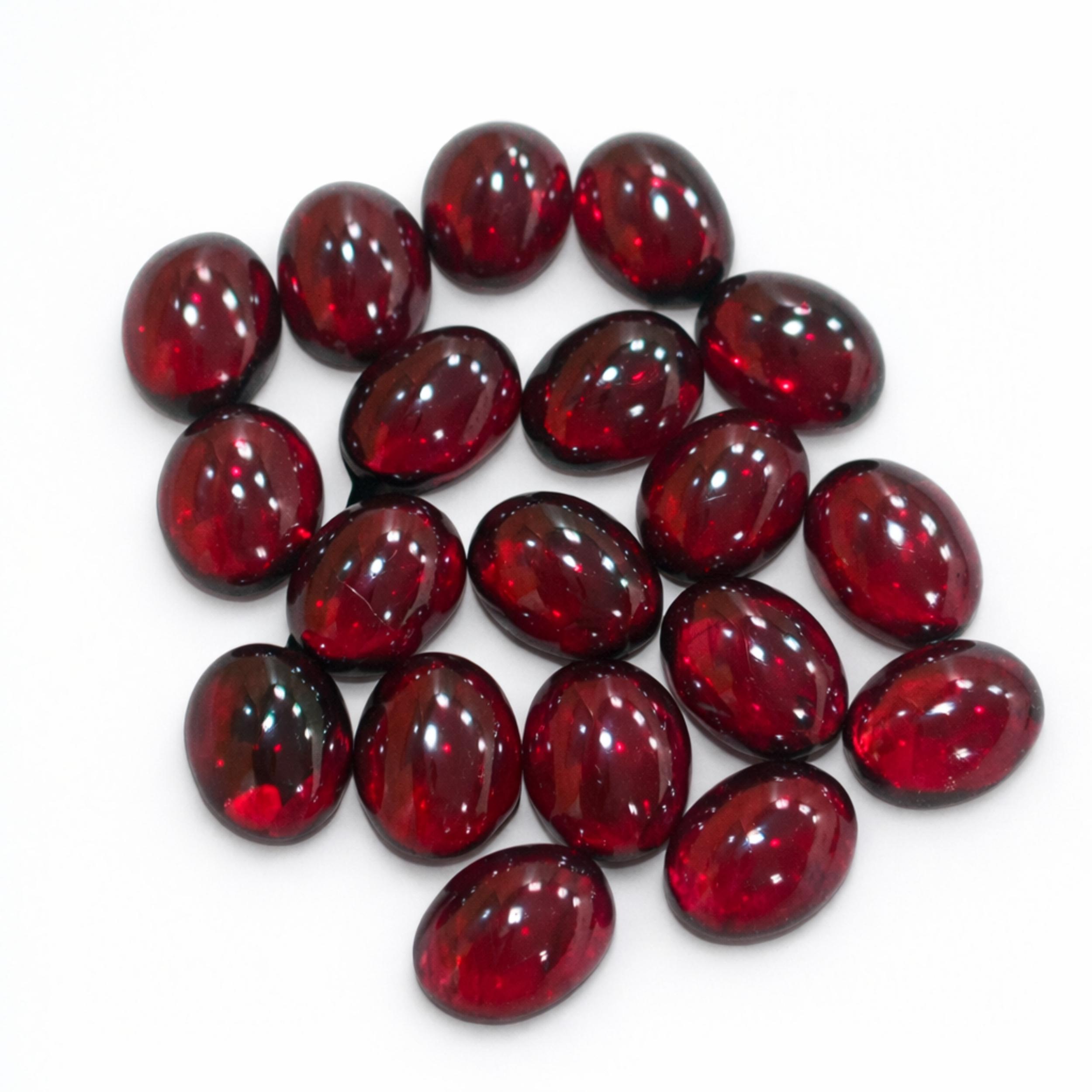 Красные гранаты, овальные кабошоны, гладкие полированные камни для изготовления ювелирных изделий на заказ 5x7mm красный