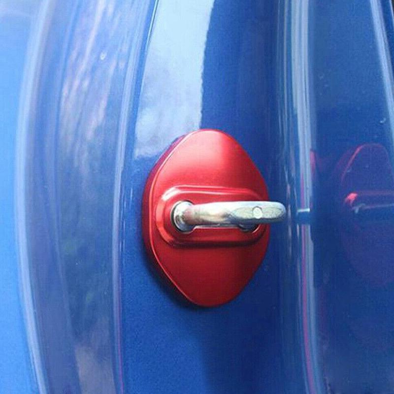 4Pcs Door Lock Protective Buckle Cover Red Carbon Fiber Style Trim Fit for Honda CR-V 2007-2017 2018 2019 2020 2021 2022 2023