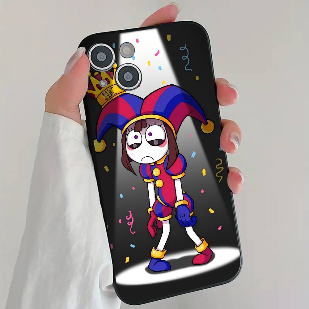 Coque de téléphone Anime The A-Amazing Digital C-Circus Cool Silicone Noir Souple Pour IPhone 16 15 14 13 12 11 X XR Plus Pro Max Plus