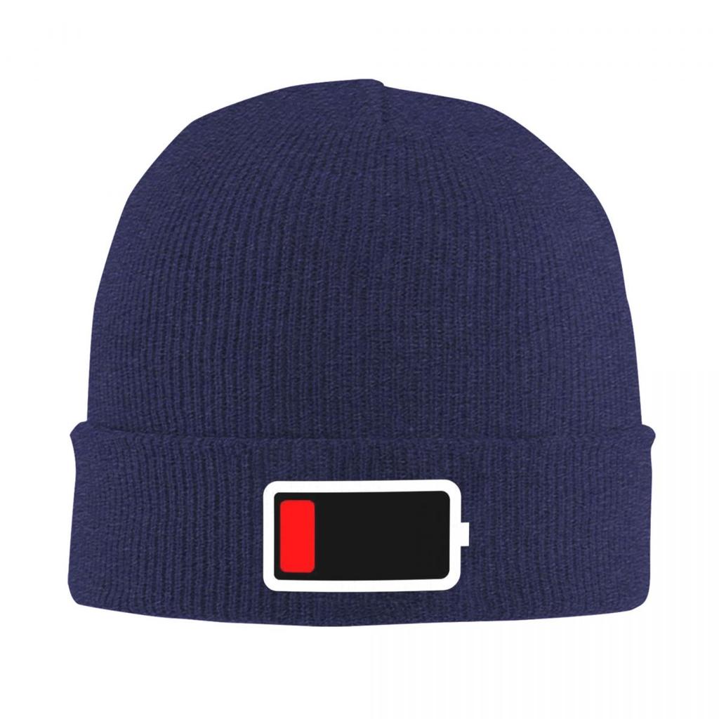 1 Batterie Pile Vide Chapeau en Laine Chaude Bonnet d'Hiver Bonnet à Pompon Casquettes Hip Hop pour Unisexe