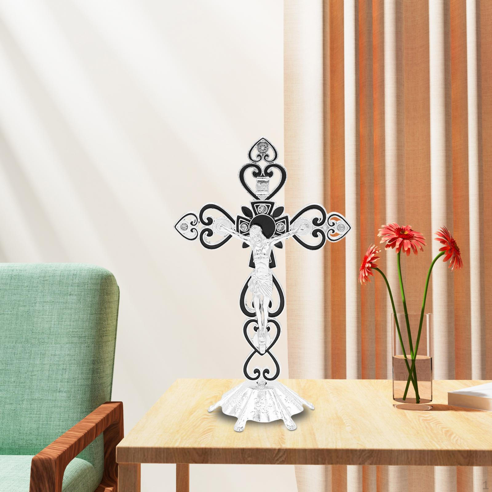 

Классическая религиозная подставка для креста для домашнего декора и демонстрации чёрный