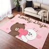 B-Brown And C-CONY Floor Mat Flannel Rugs Cozy Plush Thickened Soft Warm Winter Floor Mat Non Slip Living Room Home Indoor Use