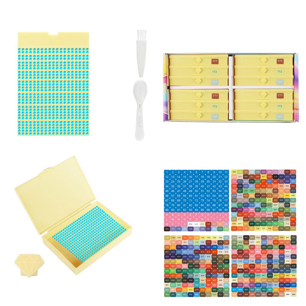 5D DIY Diamond Painting Tray with Spoon & Brush Diamond Painting Tool Tray Diamond Painting Storage Containers Trays for Adults