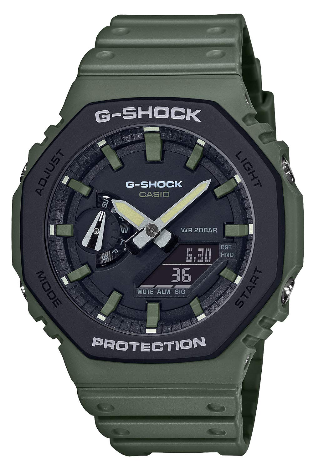 

[Casio] G-Shock Utility Color Carbon Core Guard Structure GA-2110SU-3AJF Мужские зеленые