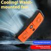 Outdoor Waist Fan Leafless Hanging Charging Lighting Function 4 Speed Mini Portable Strong Cooling Fan Camping