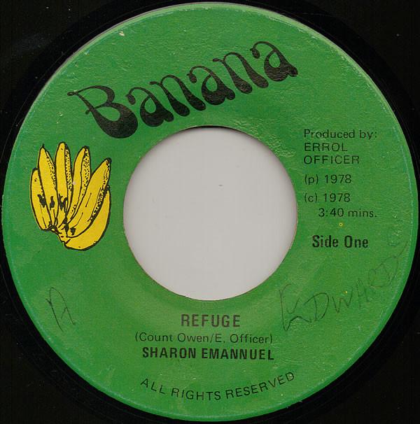 7inch Record SHARON EMANNUEL - Refuge DSR7024 Banana 1978 Jamaica Reggae, Ska & Dub Used