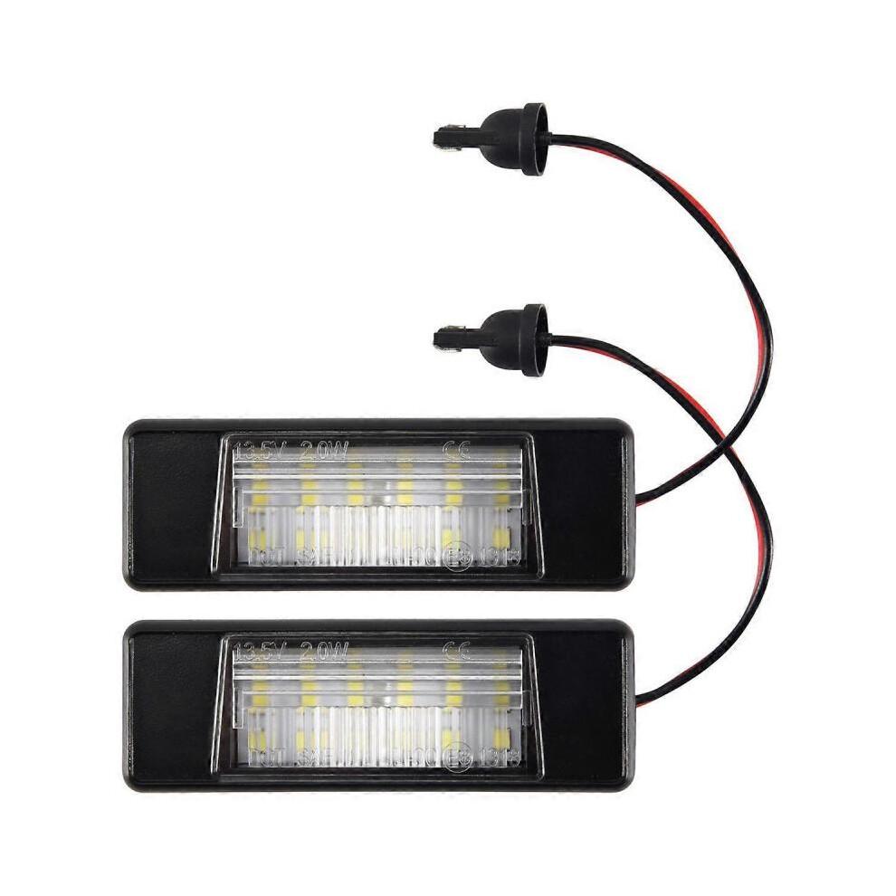 2 szt. Samochodowe światła tablicy rejestracyjnej 18 diod LED Plastikowe do Nissan Qashqai X-Trail Juke Primera Jasne LED Numer