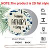 2D Flat, 1pc Charming Blue Tools Pattern Aluminum Wall Art Decor - Round Happy Father'S Day Sign, Classic Style, Indoor Hanging Plaque, Perfect Gift