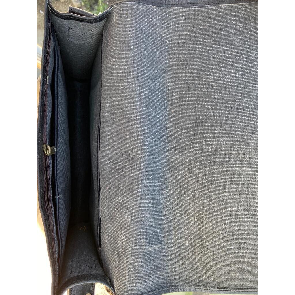 Men's Genuine Vintage Leather Messenger Laptop Briefcase Satchel Black Bag