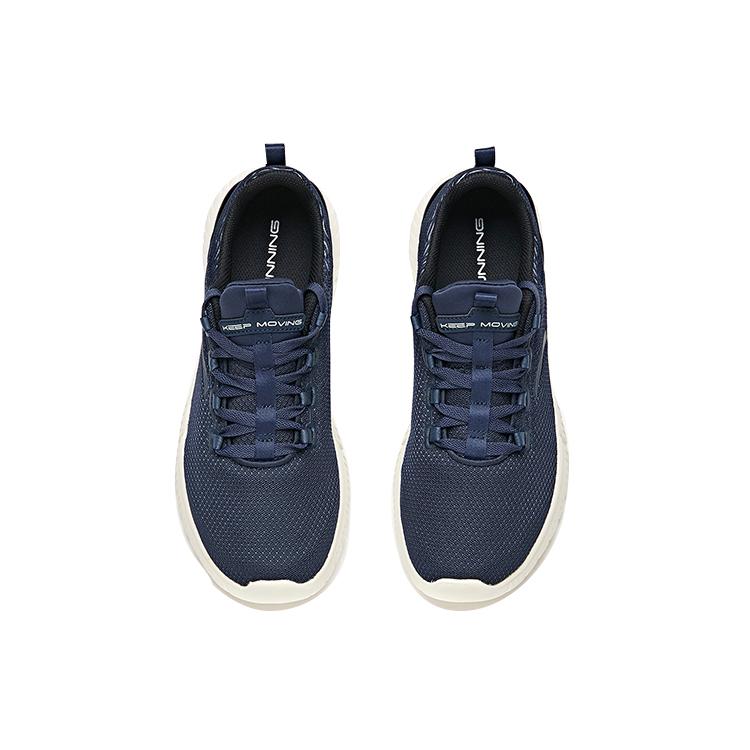 Anta Cushioning Slip Resistant Abrasion Resistant Breathable Low top Running Shoes Men's Coastal Blue 112025572-4