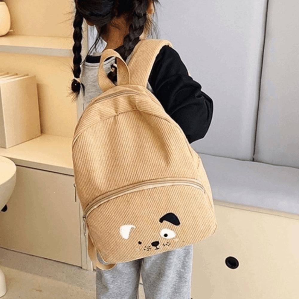 Corduroy Children Backpack Cartoon Animal Shoulder Bag Sweet Bear Backpack Outdoor