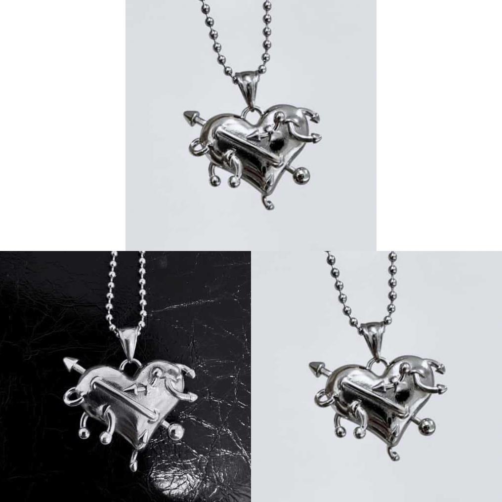 Punk Heart Jewelry With Zinc Alloy Pendant For Female Fashion Accessory