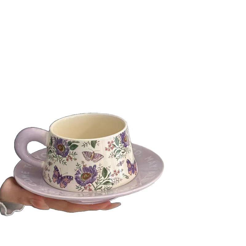 High-Value Birthday Gift Girls' Souvenir Garden Kite Ceramic Cup Saucer Coffee Cup Meridian Tea Cup