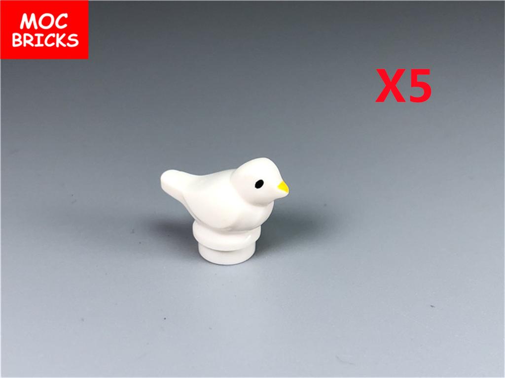 MOC Blocks Animal Bird Sparrow dove of peace Ruff Assembles Particles City Construction Bricks Accessories Playthings Plastic Material playthings