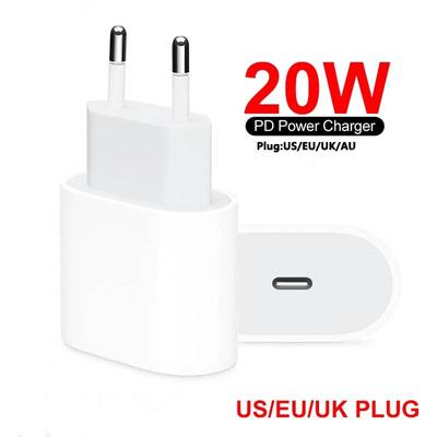 20W rýchla nabíjačka pre iPhone 14 AU/EU/US/UK Zásuvka pre iPhone 12 Nabíjací kábel pre iPad USB-C pre iphone13