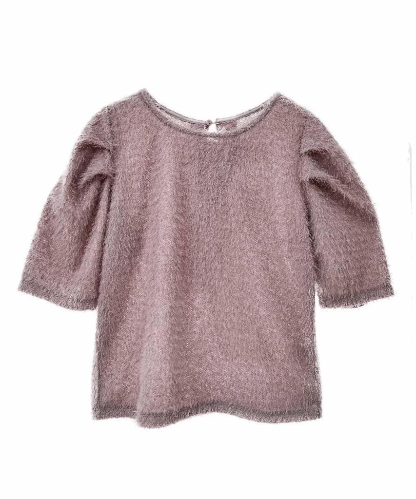 Son De Conservative Back Ribbon Feather Pink [Trente-An Mode] Top, Women's,