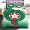 Morocco National Football Team Pattern Bedding,Quilt Set Quilt Cover Pillowcase Home Birthday Gift (1*duvet Cover+2*pillowcase,without Core)