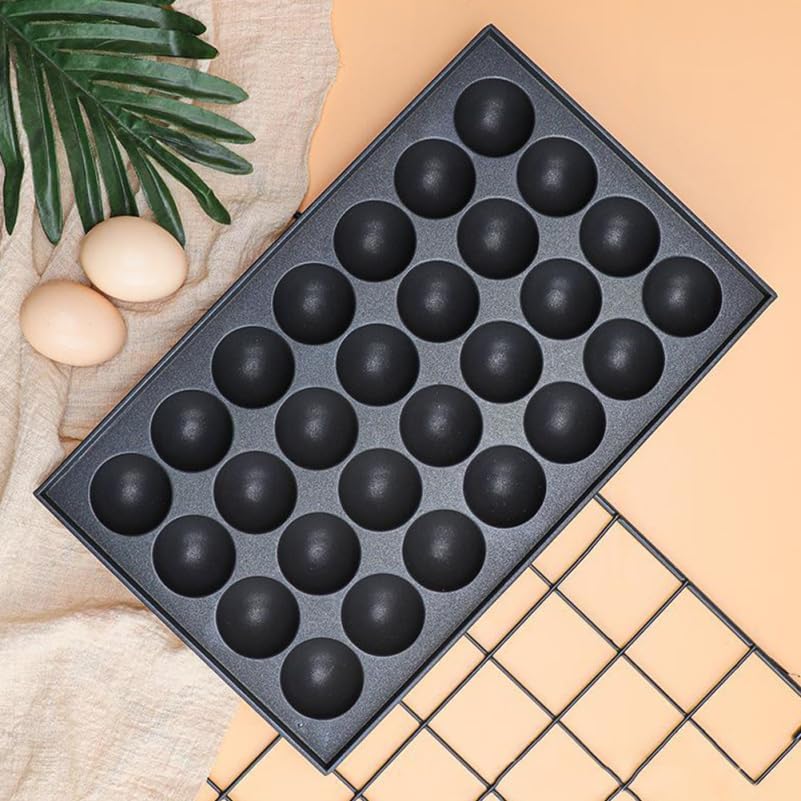Zerodeko Takoyaki Pan, 28 Takoyaki Maker Baking Pan Japanese Octopus Meatball Grill Pan Egg Mold Tray Plate for Home Kitchen Cake Cooking Tool