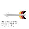 3D Three-color Arrow Logo German Flag Car Sticker Tail Bumper Badge Auto Rear Trunk Emblem Accessories