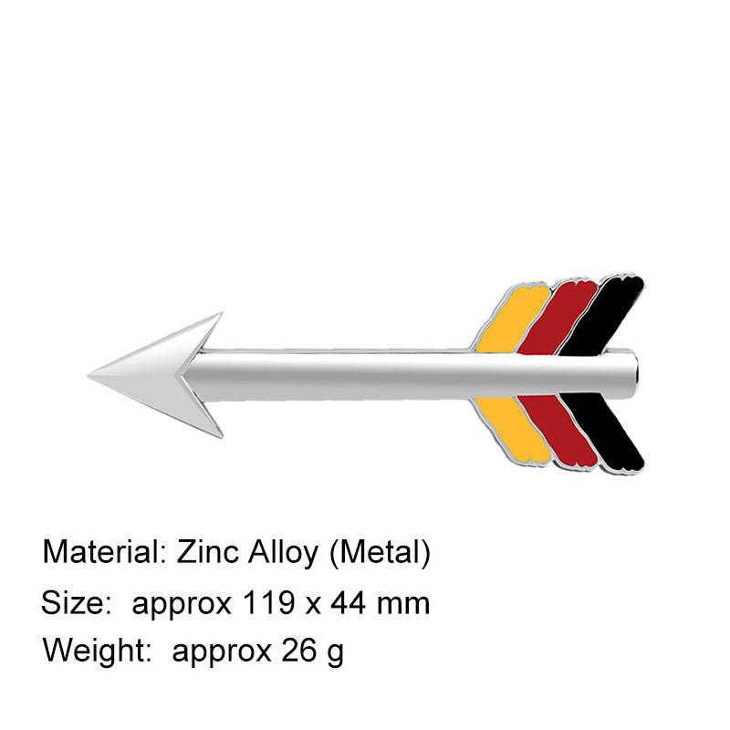 

3D Three-color Arrow Logo German Flag Car Sticker Tail Bumper Badge Auto Rear Trunk Emblem Accessories de-chrome
