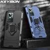 KEYSION Shockproof Armor Case for Realme GT Neo 3 3T 2 2T 2 Pro Ring Stand Phone Back Cover for OPPO Reno 7 4G 7Z 5G F21 Pro 5G