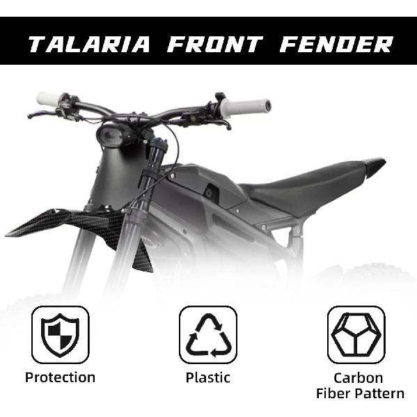 Motorcycle Front Fender Talaria Mud Guard Protector Carbon Fiber Pattern Mudguard for Talaria Sting MX3/MX4 Electric Dirt Bike