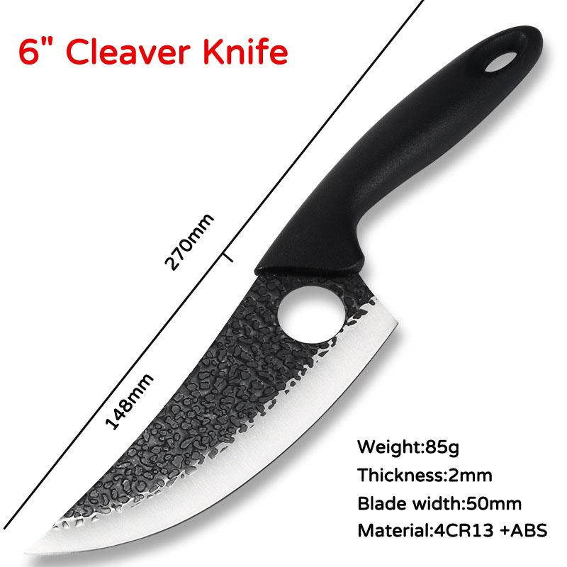 Butcher Boning Knives Cleaver Meat Chopping Vegetables Kitchen Knives Hand Forger Blade Chef Knife Stainless Steel Slicing Knife