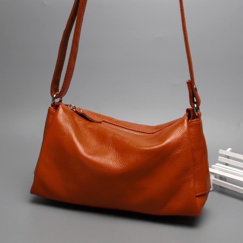 Genuine Leather Women's Bag Single-shoulder Crossbody Casual Small Bag Simple Soft Leather Crossbody Bag