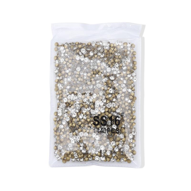 High Shine 1440Pcs Pointed Back Glass Rhinestones Scratch Resistant for Bag Decor Nail Art Jewelry Making Supplies