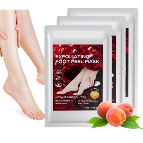 3 Pairs of Foot Exfoliating Masks, Foot Peeling Masks, Foot Exfoliation Masks, Foot Care Masks, Remove Dead Skin, Make Your Feet Smoother and More Bea