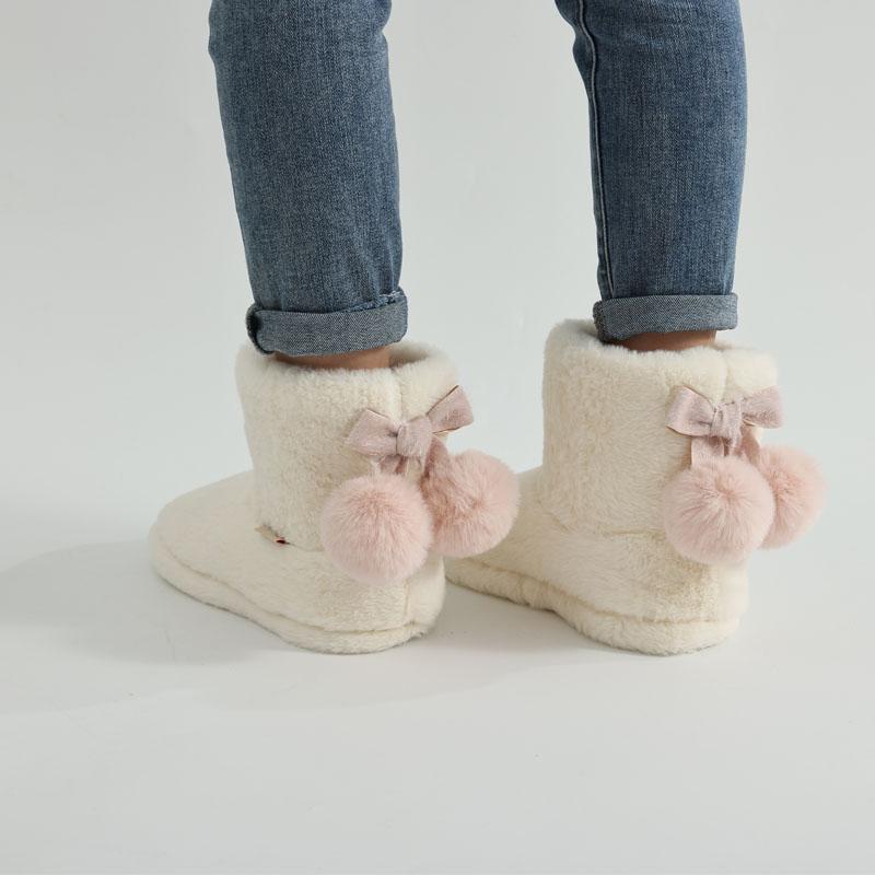 Goosecret Women Winter Warm Cotton Boots Winter Short Furry Cotton Boot New Fur Ankle Soft Flat Boot Lined Ankle Warm Snow Boots