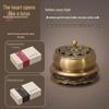 Pure Copper Incense Burner: Indoor Household Use for Agarwood & Sandalwood Fumigation, Includes Tray and Incense Seal.