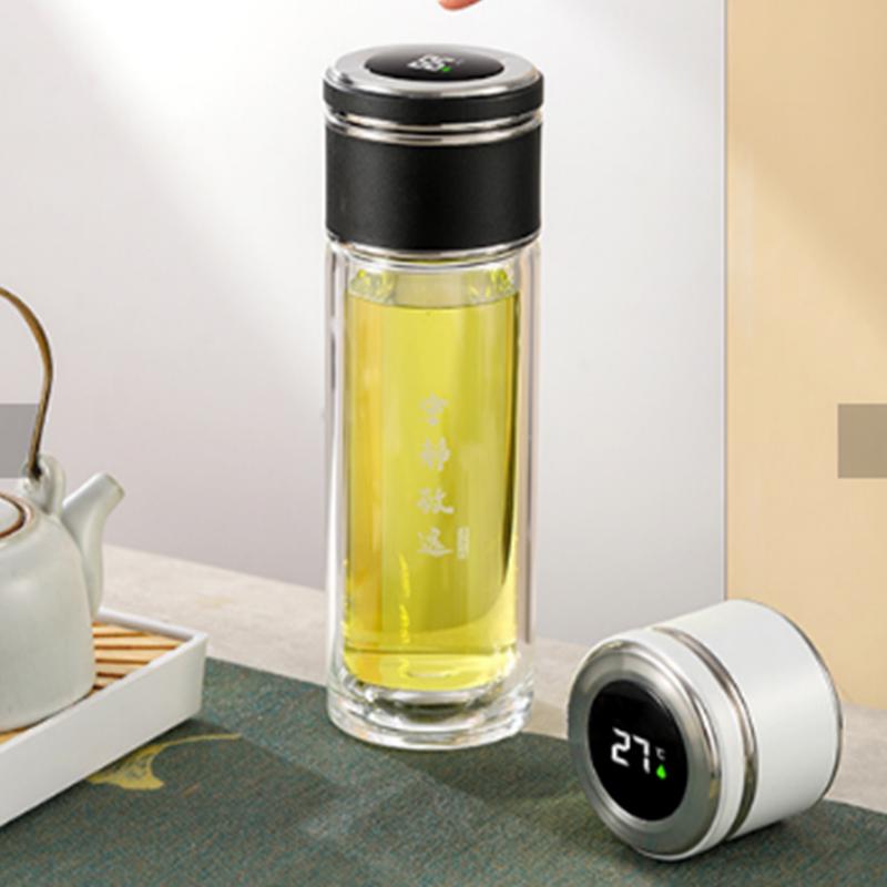 

Huierya Double-Layer Borosilicate Glass Tea Infuser Mug