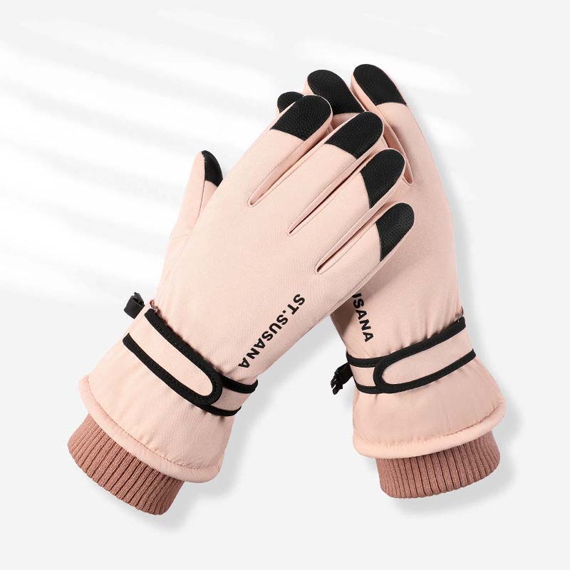 Warm Gloves Women Winter Korean Version Plus Velvet Thick Touch Screen Cycling Type Ski Gloves Men
