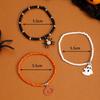 Halloween bracelet combination, dark funny spider ghost pumpkin beaded bracelet combination.