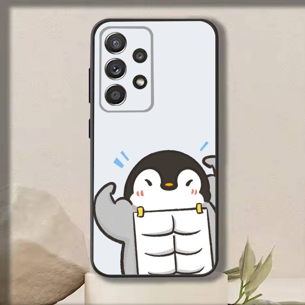 C-Cartoon Penguin   Phone Case For Samsung S25,S24,S21,S22,S23,S30,Ultra,S20,Plus,Fe,Note,10,9,5G Black Cover