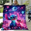 1 Stück Stitch-Druckdecke - Weiche Ganzjahresdecke für Wohnzimmer, Schlafzimmer, Reisen